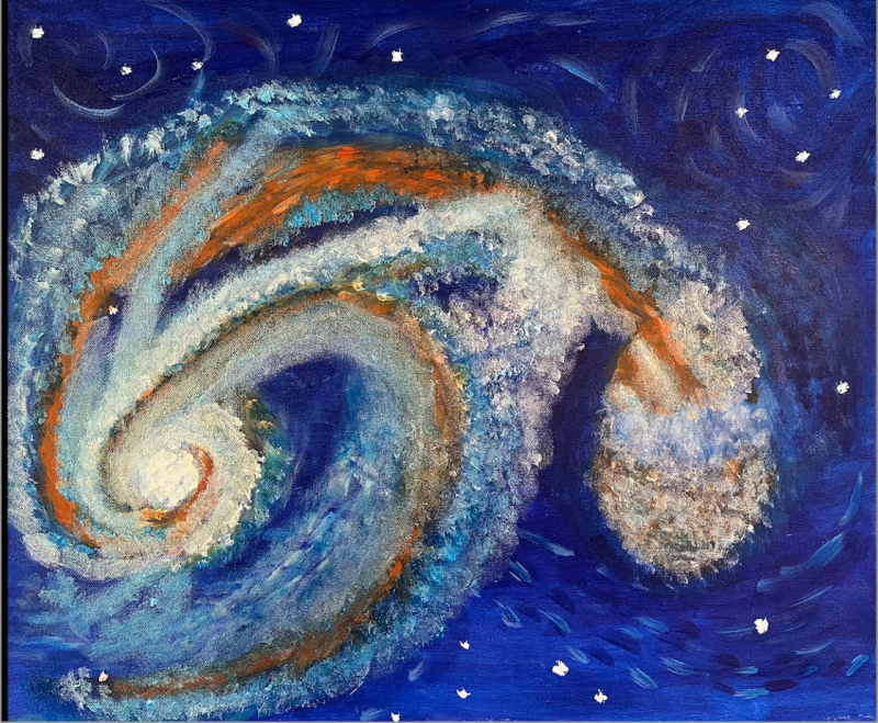 Colorful Galaxy by artist Rosalinda Peña